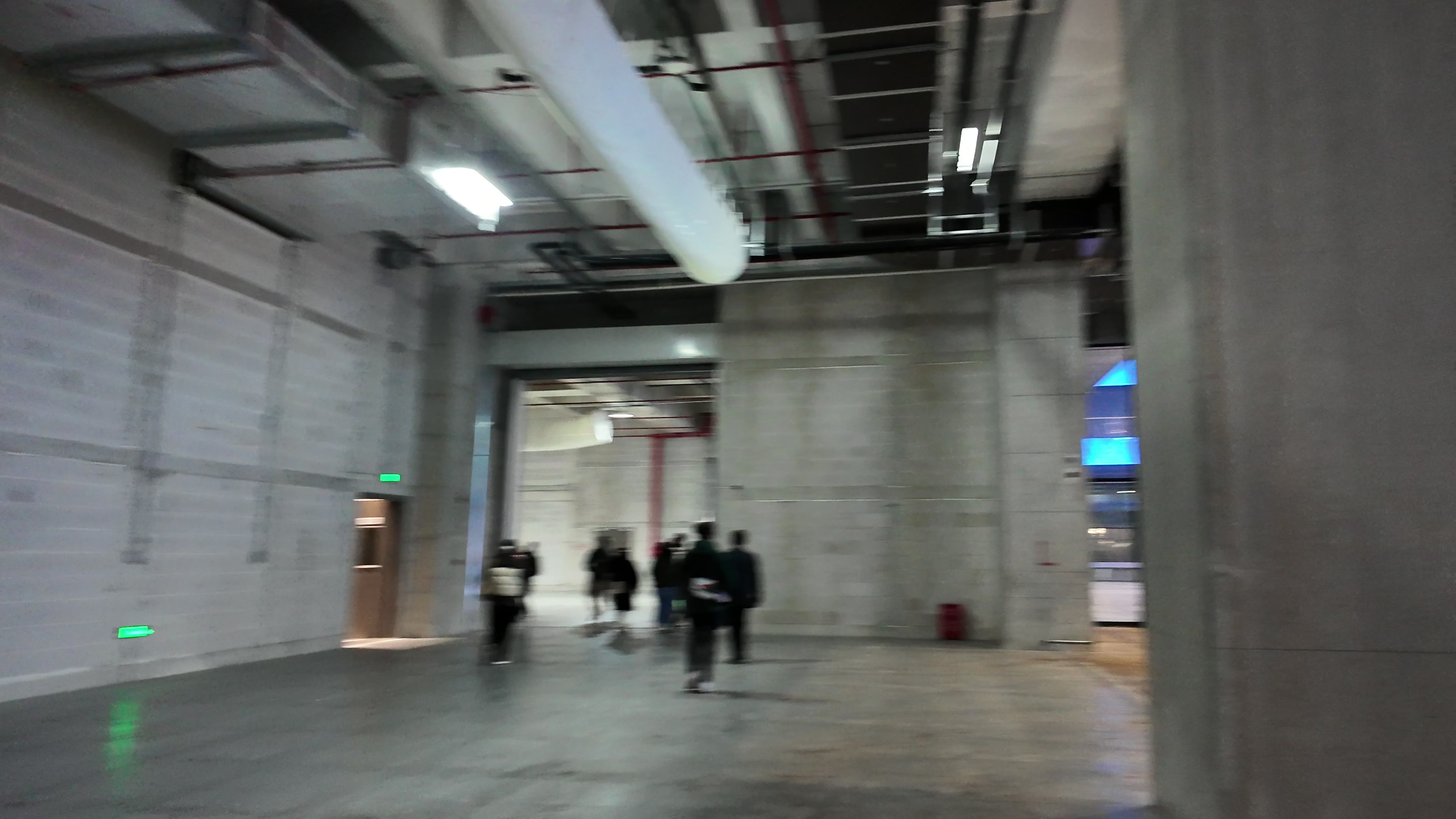 Empty exhibition hall under construction at Shanghai Oriental Hub